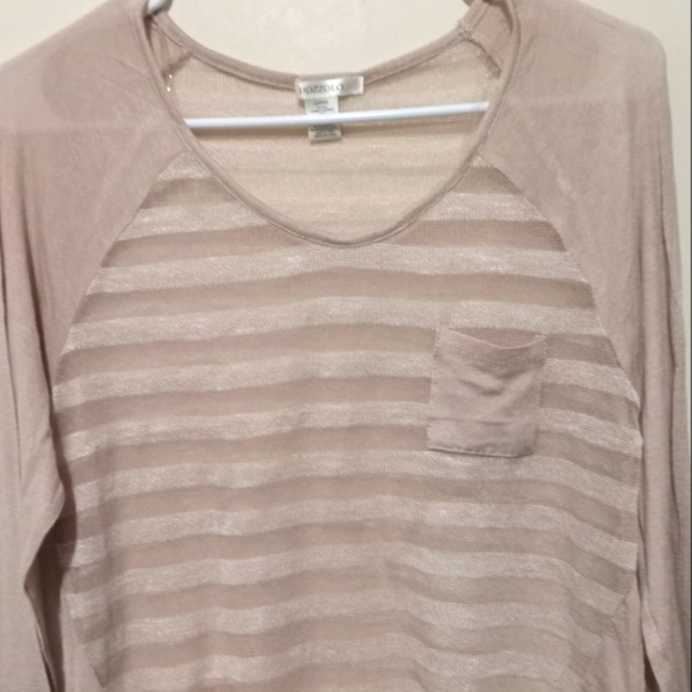 Bozzolo long sleeve see through shirt size Large